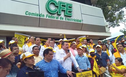 Marcha PRD contra la CFE en Villahermosa, Tabasco