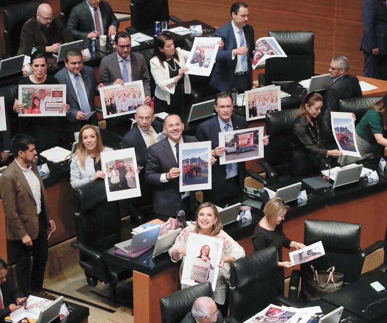 Durante la votación del jueves en la que se eligió a Rosario Piedra Ibarra como nueva titular de la CNDH; oposición en el Senado criticó su cercanía con Morena. Foto/ARCHIVO EL UNIVERSAL