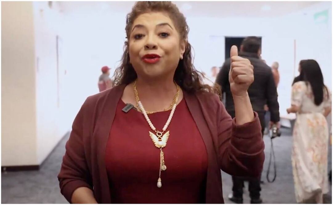 Jefa de gobierno electa, Clara Brugada, asiste al VII Congreso Nacional Extraordinario de Morena este 22 de septiembre del 2024. Foto: Captura de video