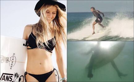 Maud Le Car, la sexy atleta que surfea con tacones 