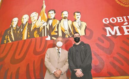 Piden quitar mural que retrata a AMLO junto a héroes