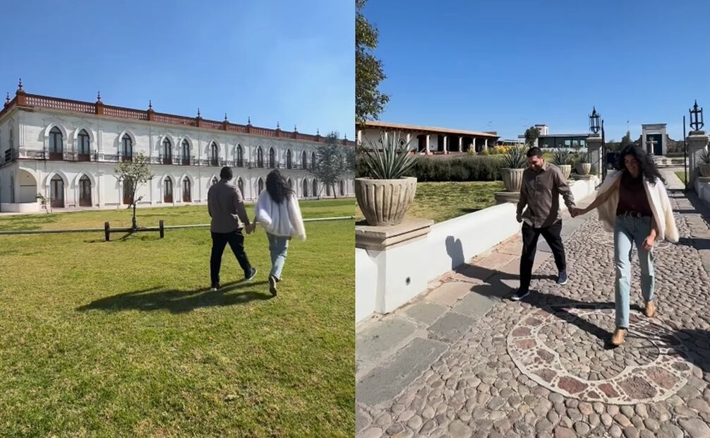 Alejandra Capetillo y Nader, su futuro esposo, recorren hacienda en México para su boda. Foto: Instagram oficial.