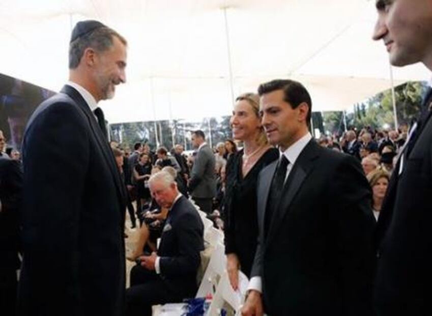 Asiste Peña Nieto a funeral de Shimon Peres
