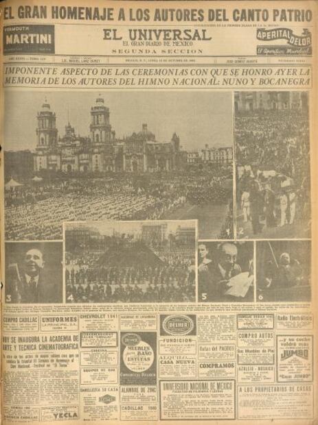 La primera vez que se cantó el Himno Nacional Mexicano