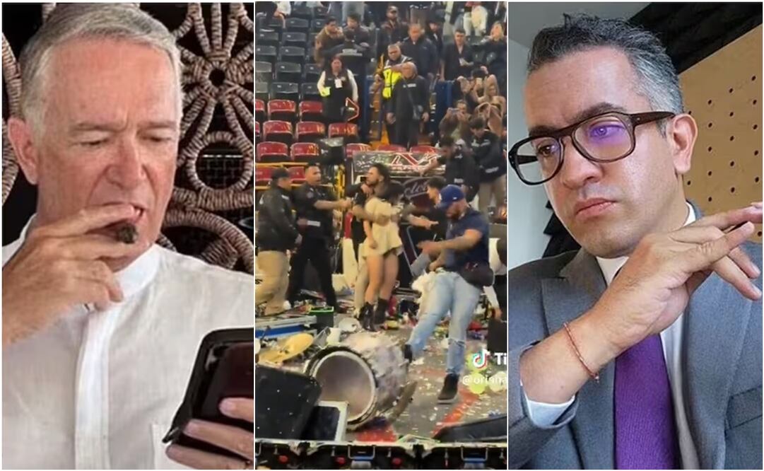 A través de X, usuarios compartieron videos donde se aprecia al público abuchear y hacer destrozos dentro del recinto. Foto: X