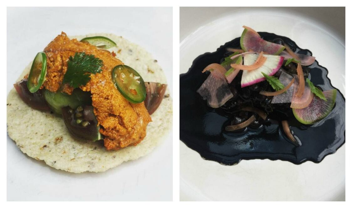 Foto: ALONSO RUVALCABA / Tostadita de erizo y carrillera de cerdo con recado negro de Carlota