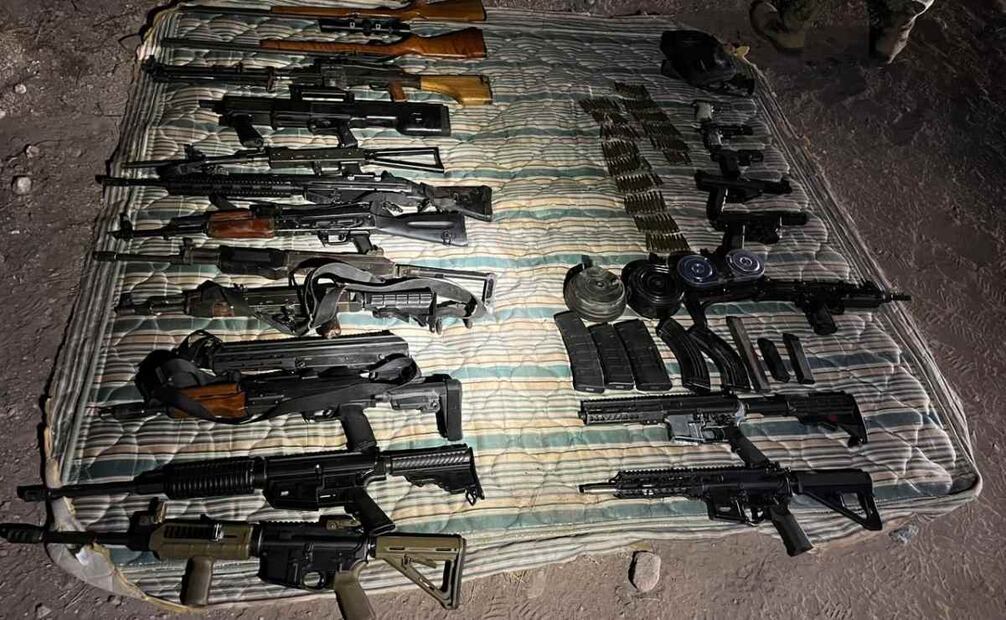 Armas aseguradas en Sonora (05/01/2026). Foto: Especial