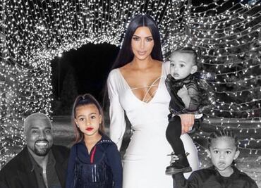 Hija de Kim Kardashian causa polémica por usar labial rojo en fiesta de Navidad