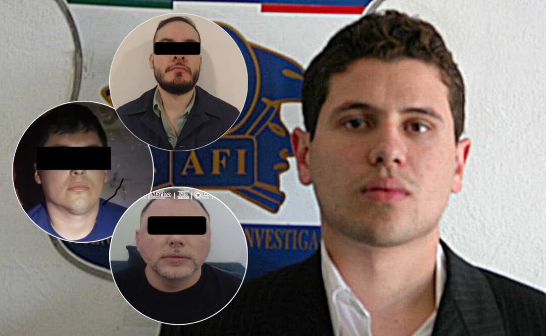 Iván Archivaldo, líder de "Los Chapitos", y sus colaboradores detenidos por el Gabinete de Seguridad. Foto: EL UNIVERSAL