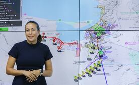 Milena Quiroga combate huachicol de agua en La Paz; monitorea fallas con C4