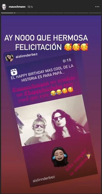 Mauricio Ochmann recibe amorosa felicitación de su ex Aislinn Derbez