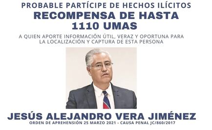 Fiscalía ofrece recompensa de hasta 100 mil pesos para localizar al exrector de la UAEM