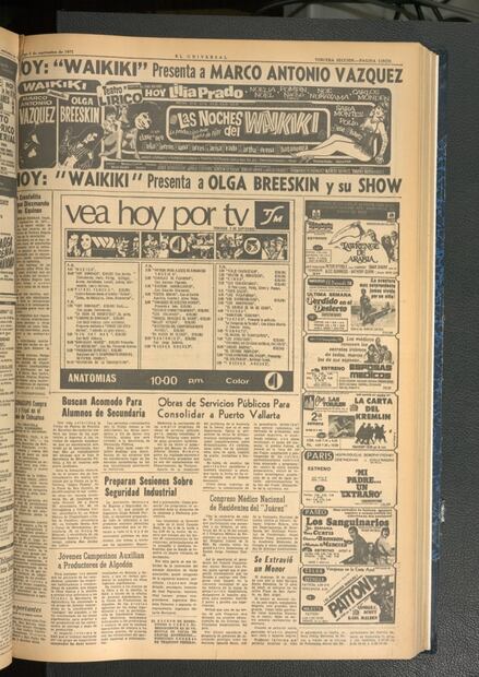 Cuando la programación de la tele se publicaba en los periódicos