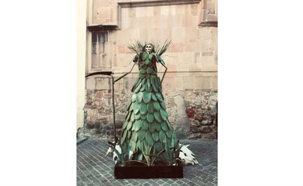 Zacatecas presume Catrina hecha con nopal y maguey