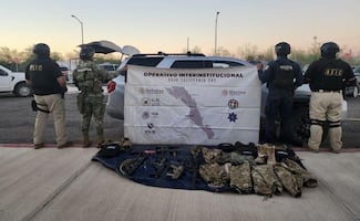 Decomisan armamento, equipo táctico y vehículos en zona rural de Comondú, BCS; no se reportan detenidos