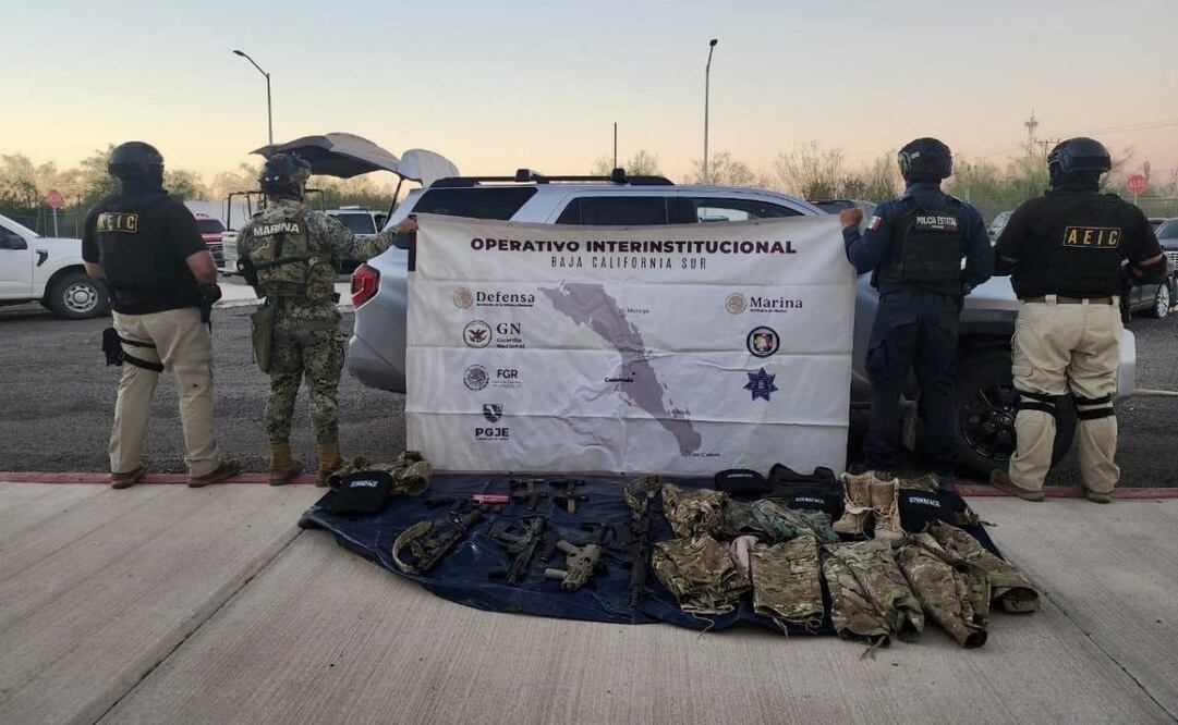 Decomisan armamento en Baja California Sur (18/12/2025). Foto: Especial