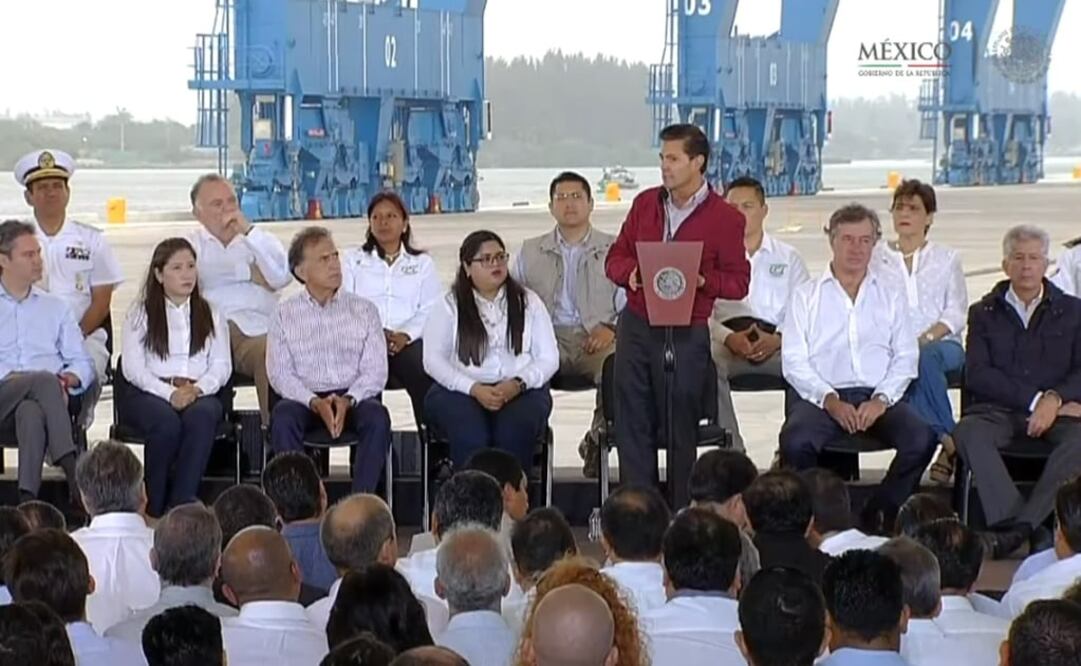 El Presidente encabezó la Inauguración del Nuevo Puerto de Tuxpan y del Distribuidor Vial del Puerto de Tuxpan. /Especial - Presidencia de la República