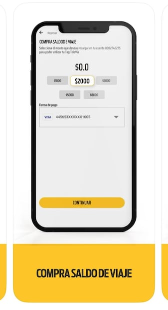 El TAG Televía también cuenta con su propia app para gestionar los movimientos en el cobro de peaje. Foto: Captura de pantalla