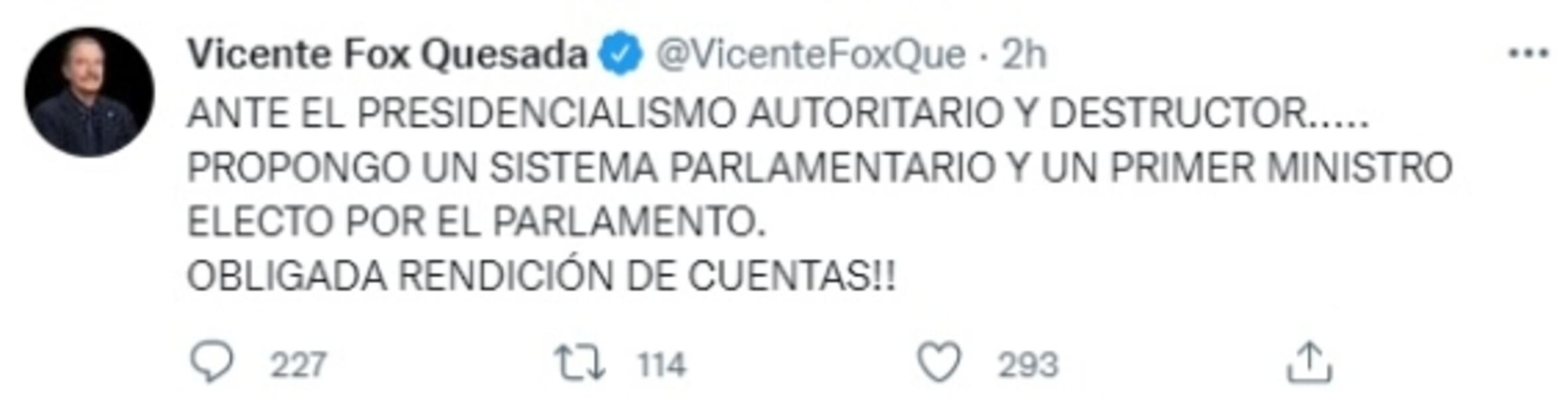 Fox propone eliminar figura de “comandante supremo” y exige renuncia de Luis Cresencio Sandoval
