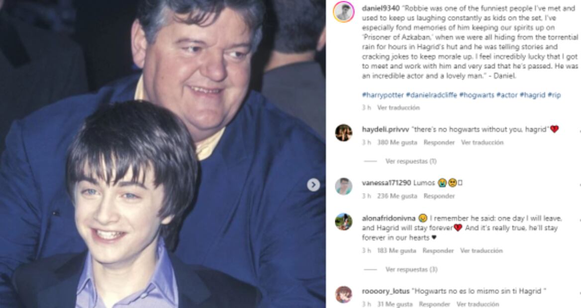 Elenco de Harry Potter despide a Robbie Coltrane, el querido Hagrid