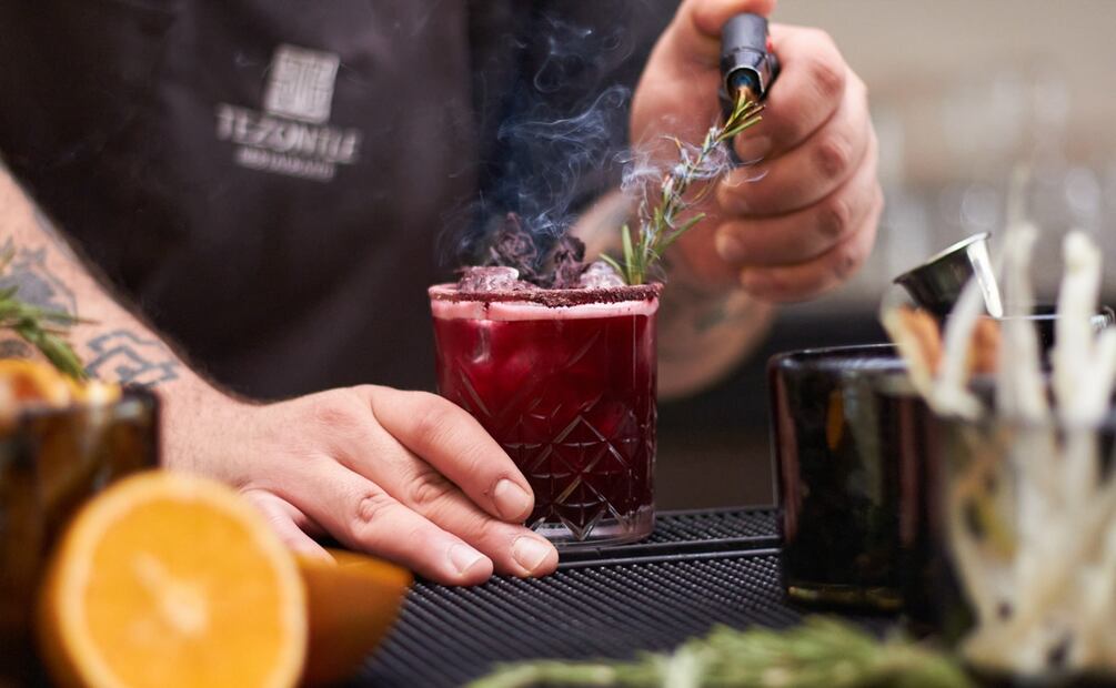 Mezcalita de jamaica de Tezontle Restaurante. Foto: cortesía