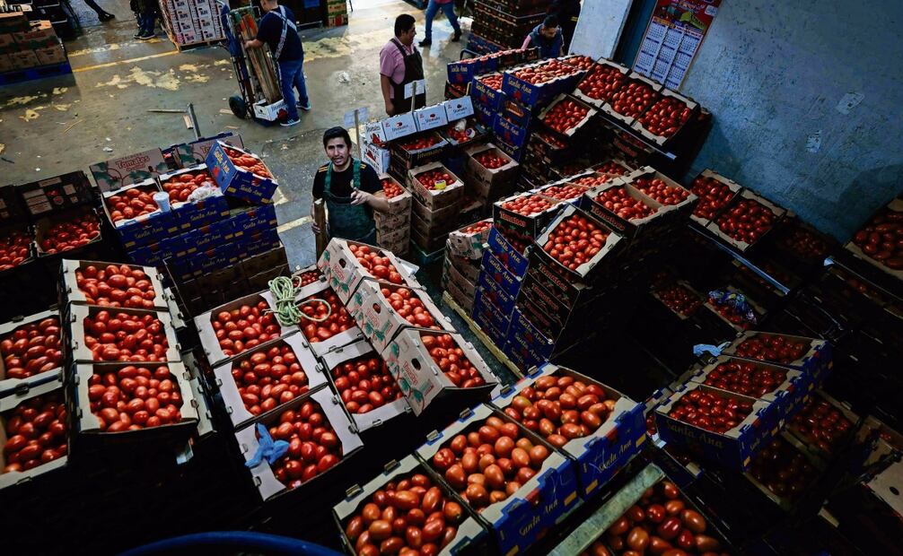 Distribuidores de la Central de Abasto dicen que, a mediano plazo, los consumidores estadounidenses pagarán la cuota compensatoria impuesta al jitomate por el gobierno de Donald Trump. Foto: Archivo/ Diego Simón Sánchez / EL UNIVERSAL