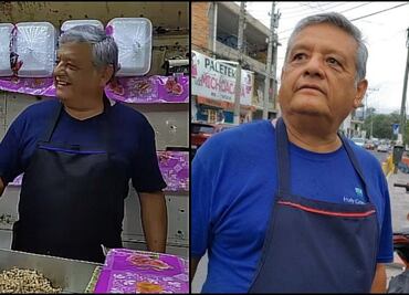 ¿Conoces al "Peje" potosino? El doble del presidente de México vende tacos en Morales