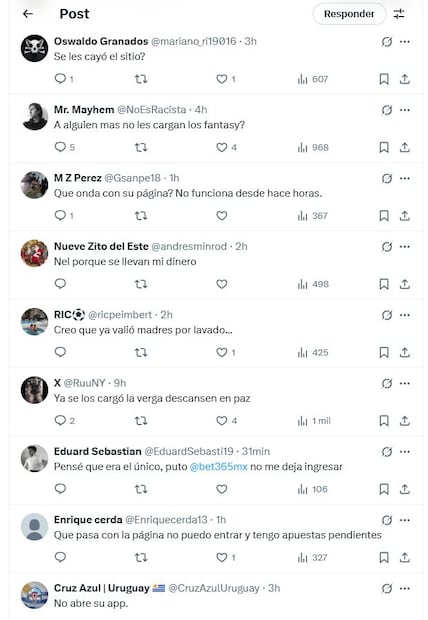Bet365 y Betano presentan app y webs caídas. Usuarios reclaman. Foto: Captura de pantalla