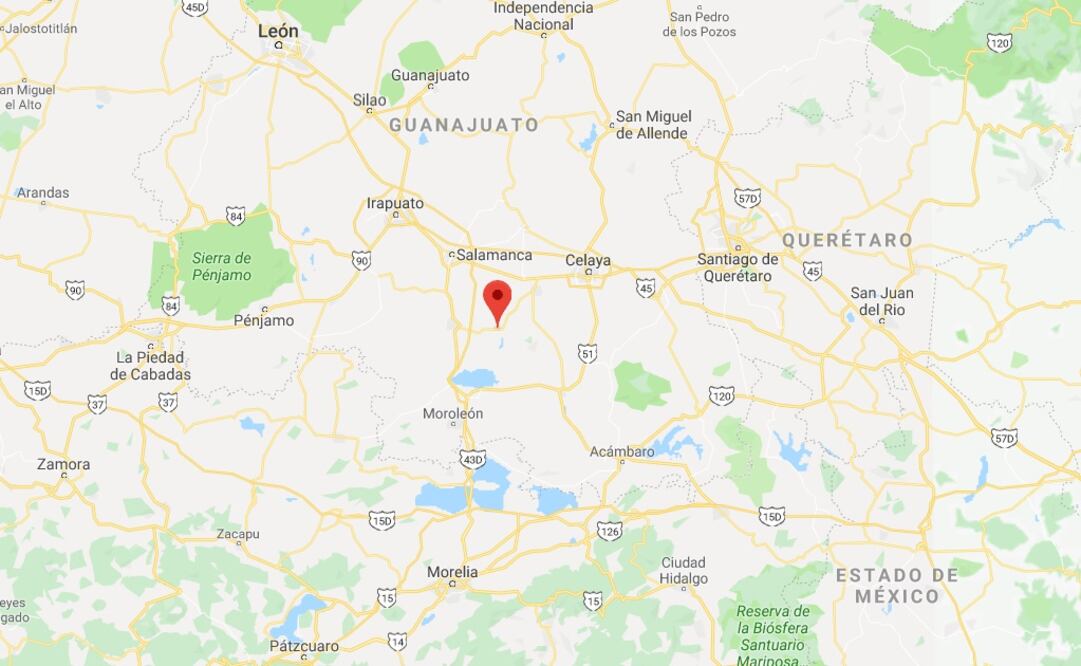 Ubicación de Jaral del Progreso. Google Maps