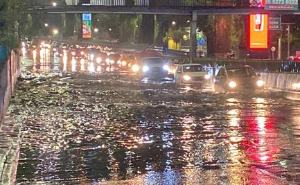 Intensas lluvias dejan afectaciones en el sur de CDMX; reportan importantes encharcamientos en Insurgentes y Periférico
