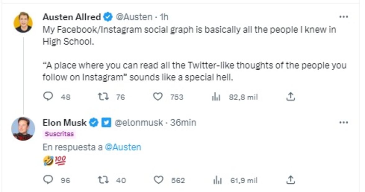 Elon Musk manda indirecta sobre Threads
