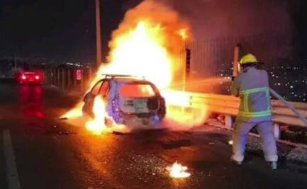 Taxista asesinado y calcinado en zona poniente del libramiento norte de Tuxtla Gutiérrez, Chiapas
