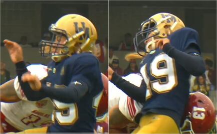 VIDEO: Andrea Martínez, pateadora de Pumas CU recibe fuerte golpe en el Clásico Estudiantil ante Águilas Blancas