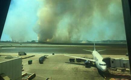 Fuerte incendio afecta vuelos en aeropuerto de Roma