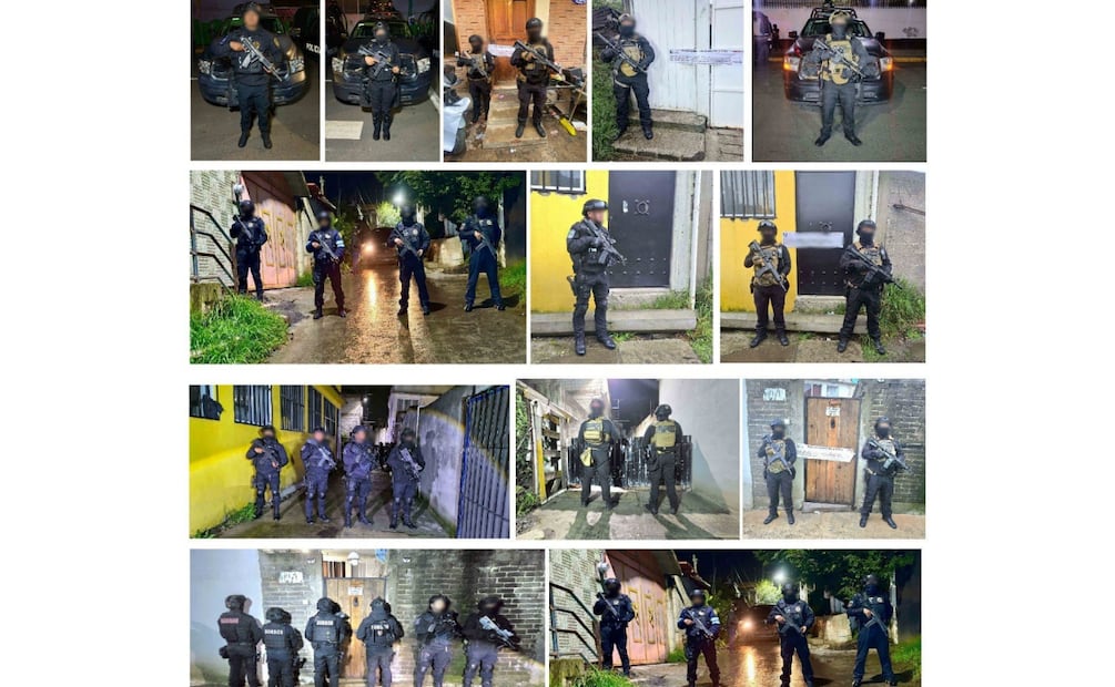 Elementos de seguridad durante los operativos que se realizaron en calles del pueblo San Miguel Topilejo, Tlalpan en la CDMX (21/06/2025). Foto: Especial