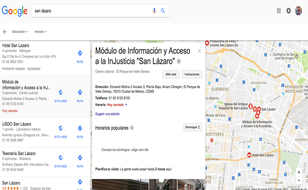 Cambian nombre a sede del Palacio de Justicia en Google Maps