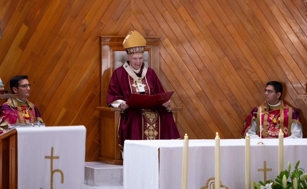 Cardenal Carlos Aguiar Retes durante inauguración del Santuario de San Judas Tadeo en Cuemanco (21/11/2025). Foto: Hugo Salvador / EL UNIVERSAL