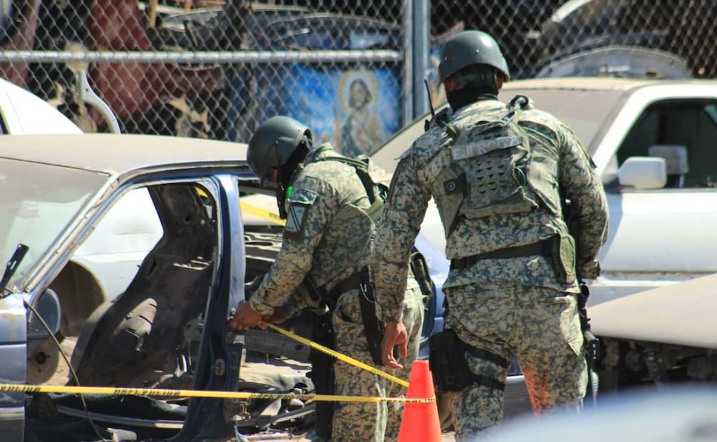 Elementos de seguridad aseguran zonas donde se registraron los asesinatos (04/10/2025). Foto: Cortesía