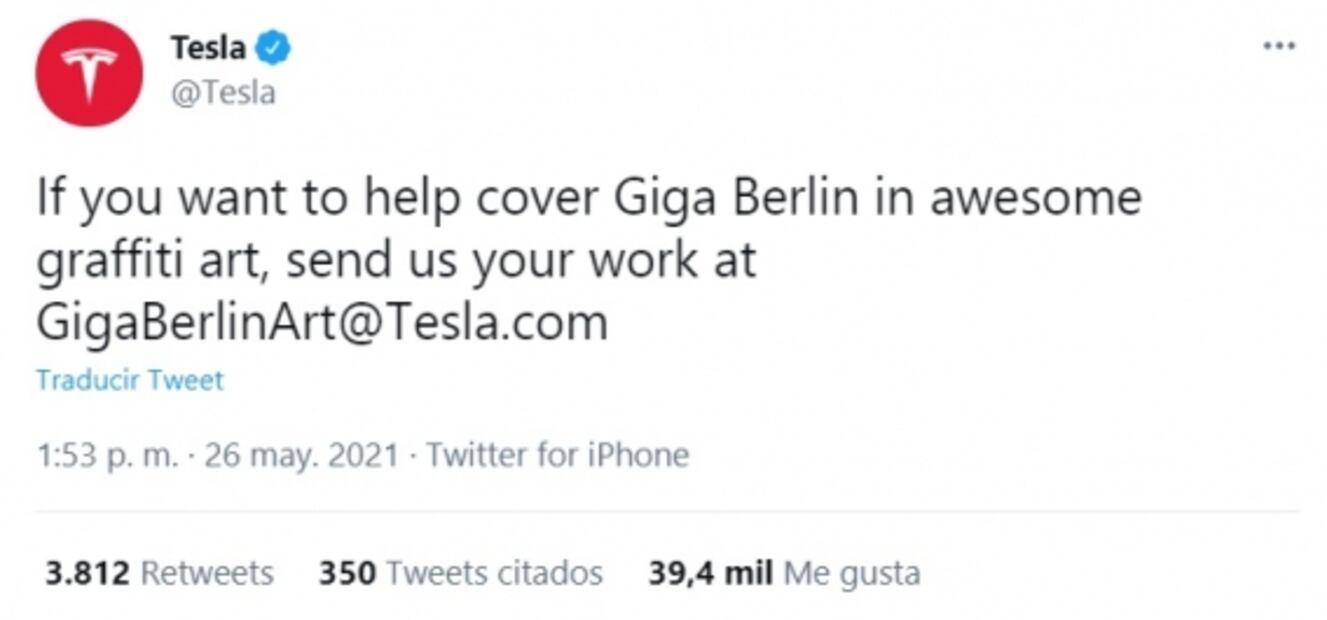 Grafitero, a través de Tesla, Elon Musk busca tu arte