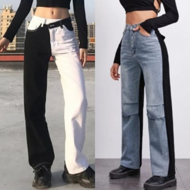 Cristina Nodal confirma que la tendencia de los pantalones bicolor llegó para quedarse 