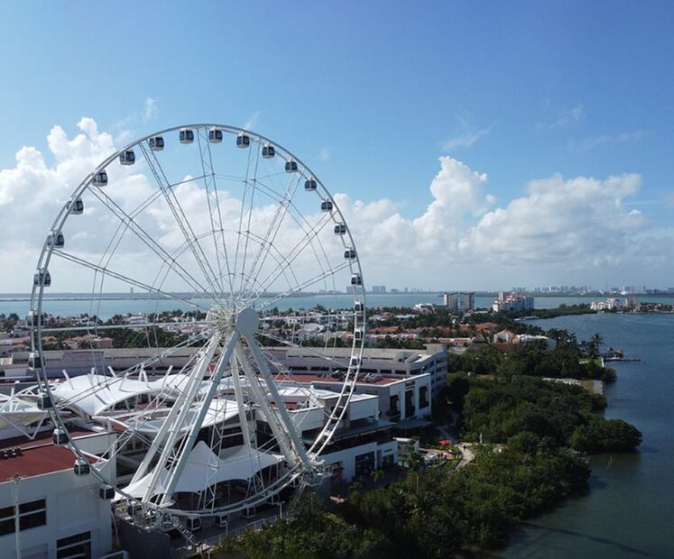 Rueda de la Fortuna Cancún. / Foto: Tomada de Facebook Skywheel Cancún.