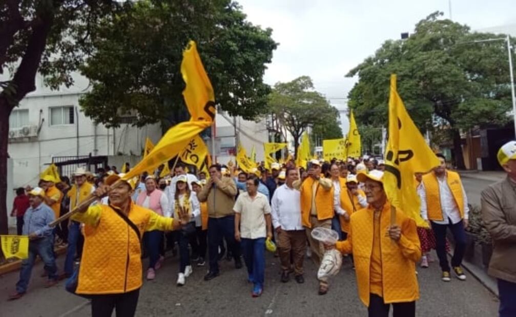 Marcha PRD contra la CFE en Villahermosa, Tabasco