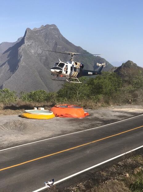 Combaten tres incendios forestales en Nuevo León