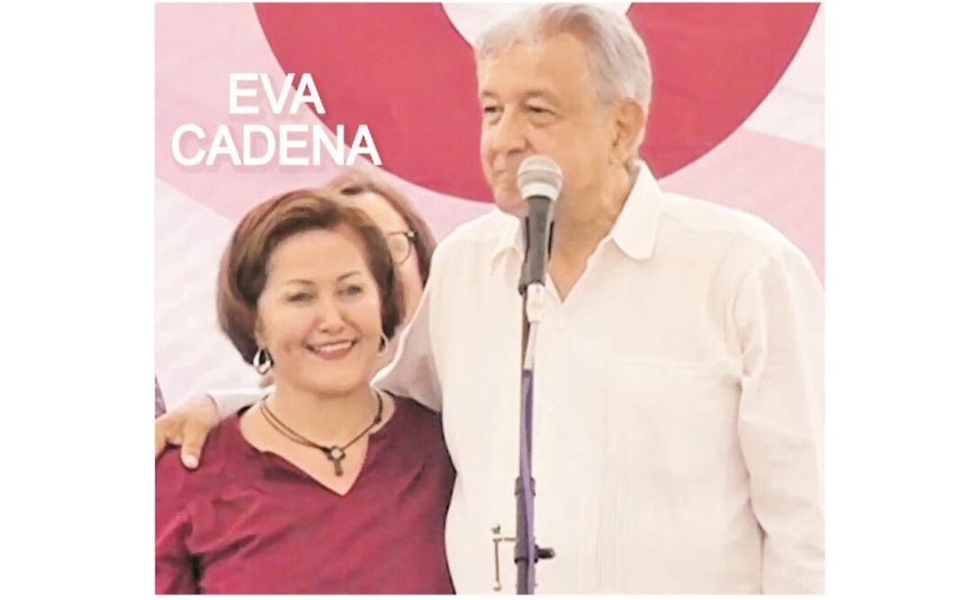 Presidencia municipal de Las Choapas, Veracruz, Eva Cadena Sandoval junto al aspirante presidencial de este instituto político, Andrés Manuel López Obrador (FOTO: ARCHIVO EL UNIVERSAL)