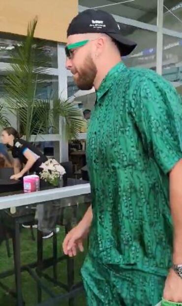Travis Kelce en el Gran Premio de Miami - Foto: Especial