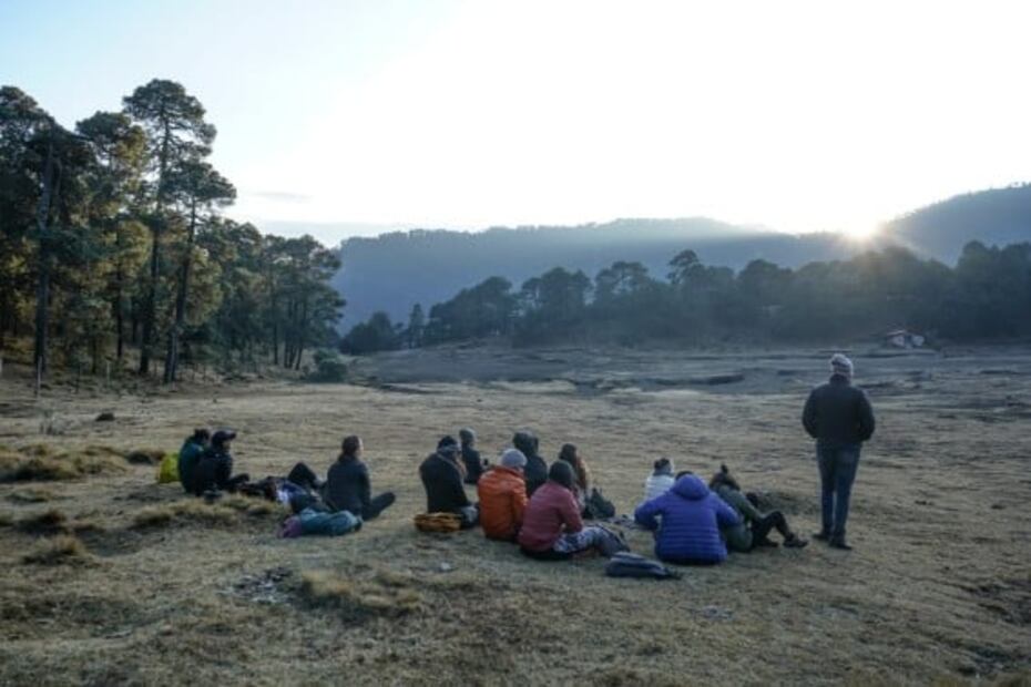 Lunada en el bosque para conectar con la naturaleza y calmar tu mente