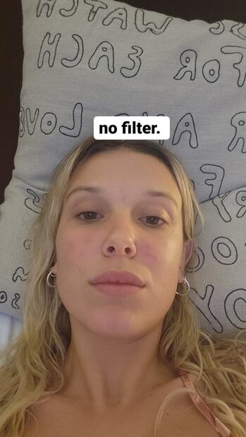 Al natural: así luce Millie Bobby Brown sin una gota de maquillaje ni filtros