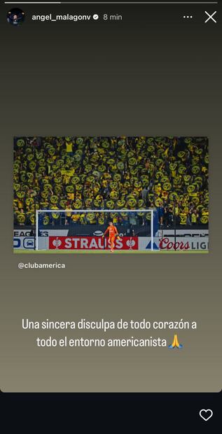 Luis Ángel Malagón ofreció disculpas tras la eliminación de América FOTO: Instagram