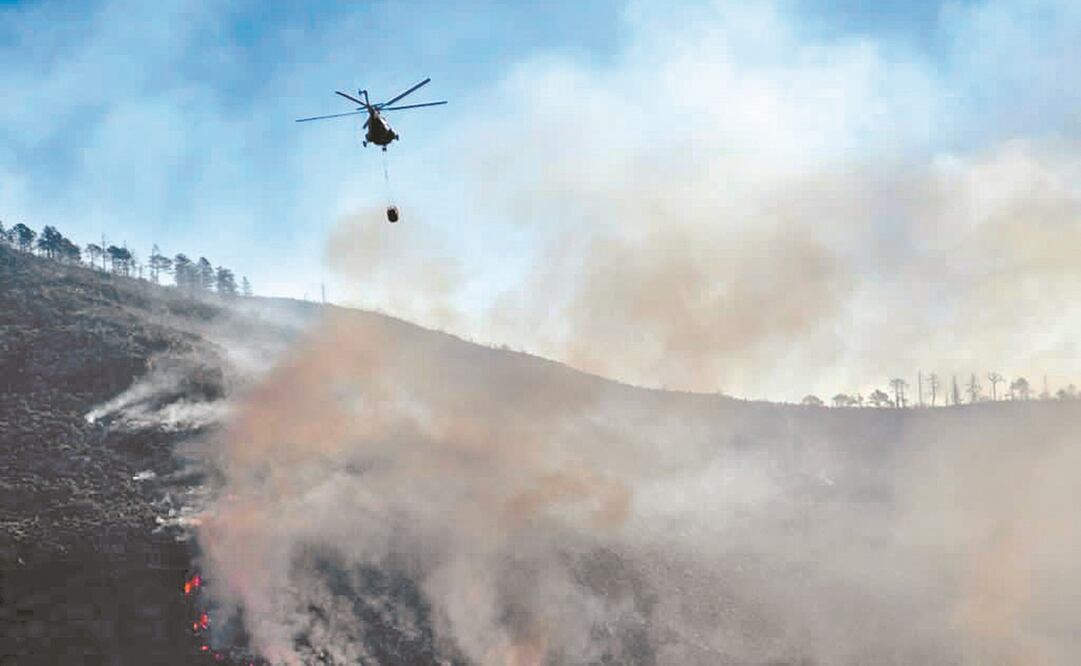 En Coahuila, el gobernador señaló que la superficie afectada por el fuego es de 2 mil 53 hectáreas. Tomada de Twitter