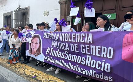 Grupos feministas niegan apoyo a Rocío Nahle; simpatizantes marcharon en Xalapa por presunta violencia política